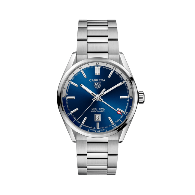 TAG Heuer Carrera Men's 41mm Stainless Steel Automatic GMT Watch WBN201A.BA0640 - Wallace Bishop