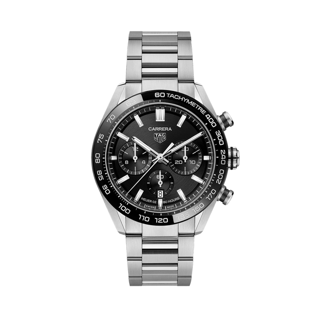 TAG Heuer Carrera Men's 44mm Stainless Steel Automatic Chronograph Watch CBN2A1B.BA0643 - Wallace Bishop