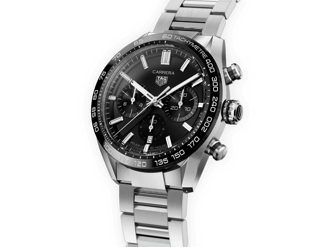 TAG Heuer Carrera Men's 44mm Stainless Steel Automatic Chronograph Watch CBN2A1B.BA0643 - Wallace Bishop
