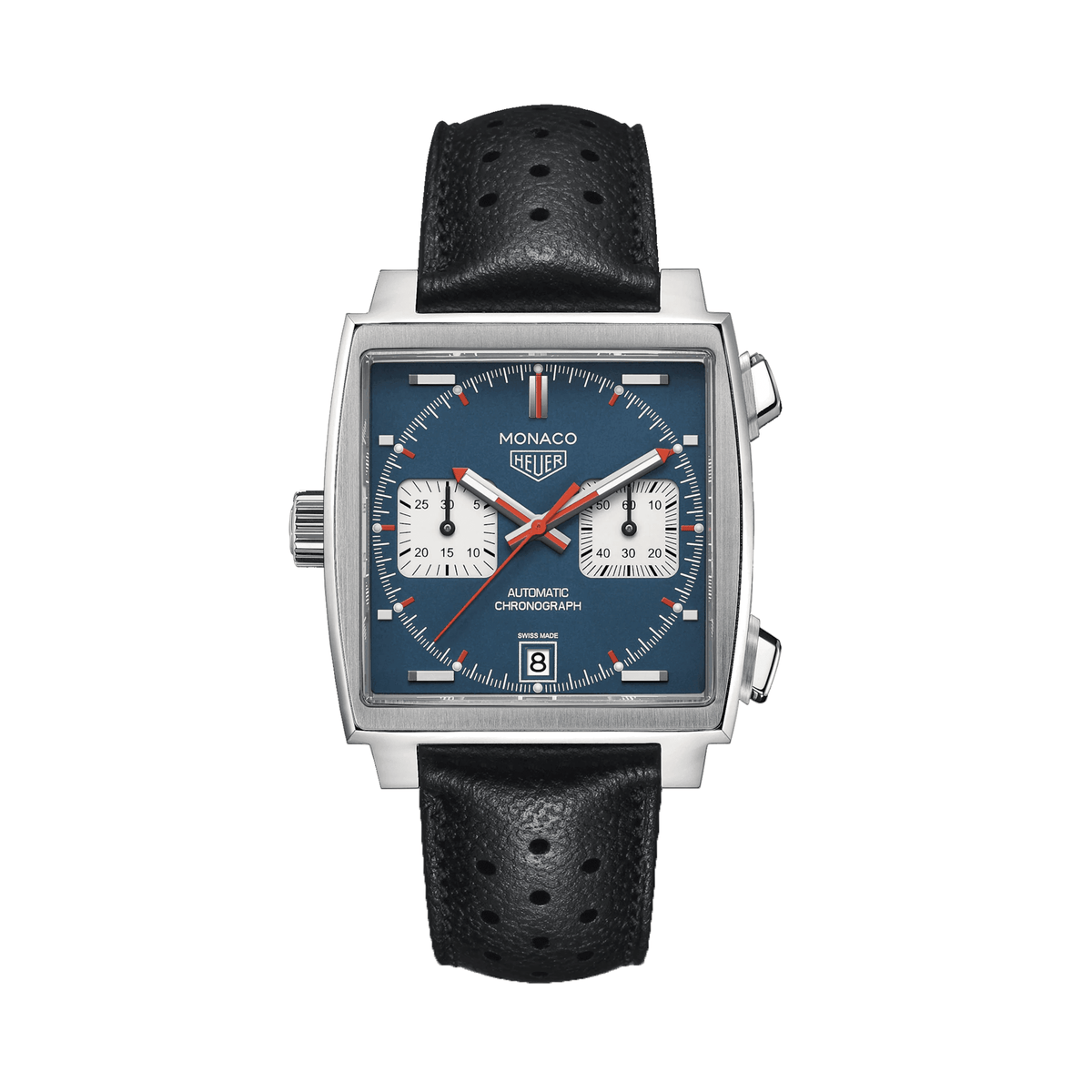 TAG Heuer Monaco Men's 39mm Stainless Steel Automatic Chronograph Watch Blue CAW211P.FC6356 - Wallace Bishop