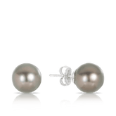 Tahitian Pearl Stud Earrings in 18ct White Gold - Wallace Bishop