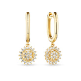 TDW 0.256 Diamond Drop Huggies in 9ct Yellow Gold - Wallace Bishop