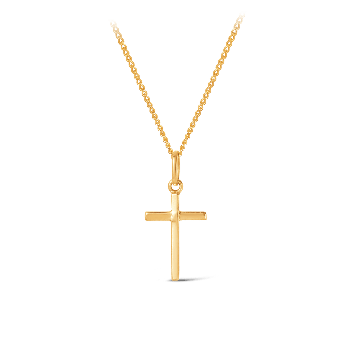 Thin Cross Pendant in 9ct Yellow Gold - Wallace Bishop