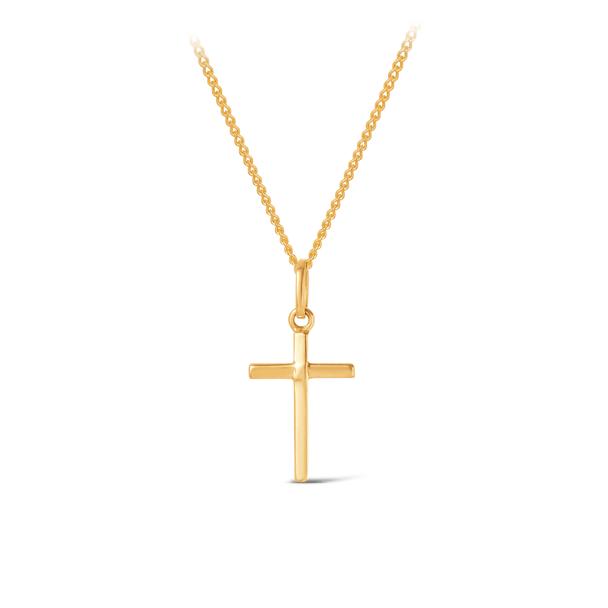 Thin Cross Pendant in 9ct Yellow Gold