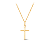 Thin Cross Pendant in 9ct Yellow Gold - Wallace Bishop