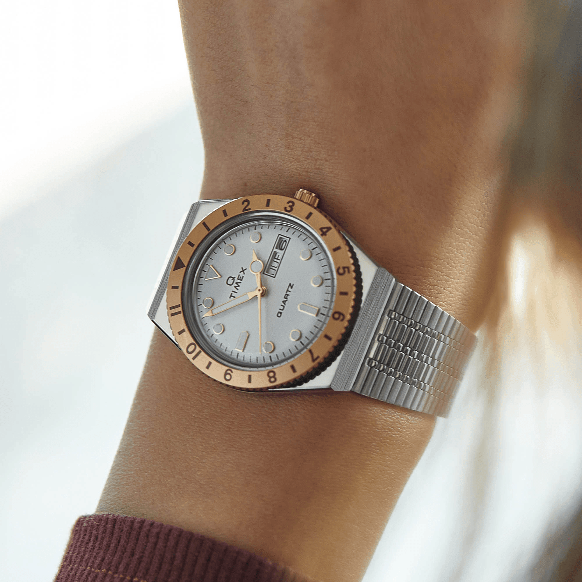 Timex Q Timex 36mm Stainless Steel Watch