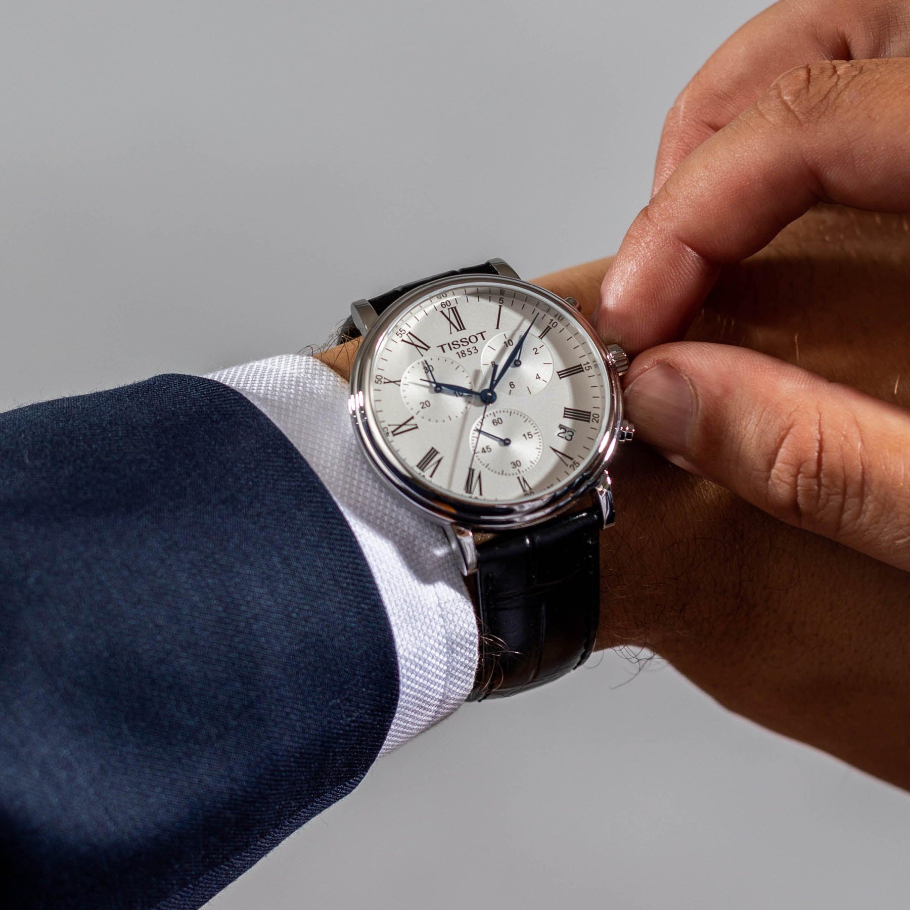 Tissot Carson Premium Men's 41mm Stainless Steel Quartz Chronograph Watch T122.417.16.033.00 - Wallace Bishop