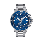 Tissot Men's Seastar Stainless Steel Quartz Chronograph Diver Watch Blue Dial T120.417.11.041.00 - Wallace Bishop