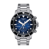 Tissot Men's Seastar Stainless Steel Quartz Chronograph Watch Blue Dial T120.417.11.041.01 - Wallace Bishop
