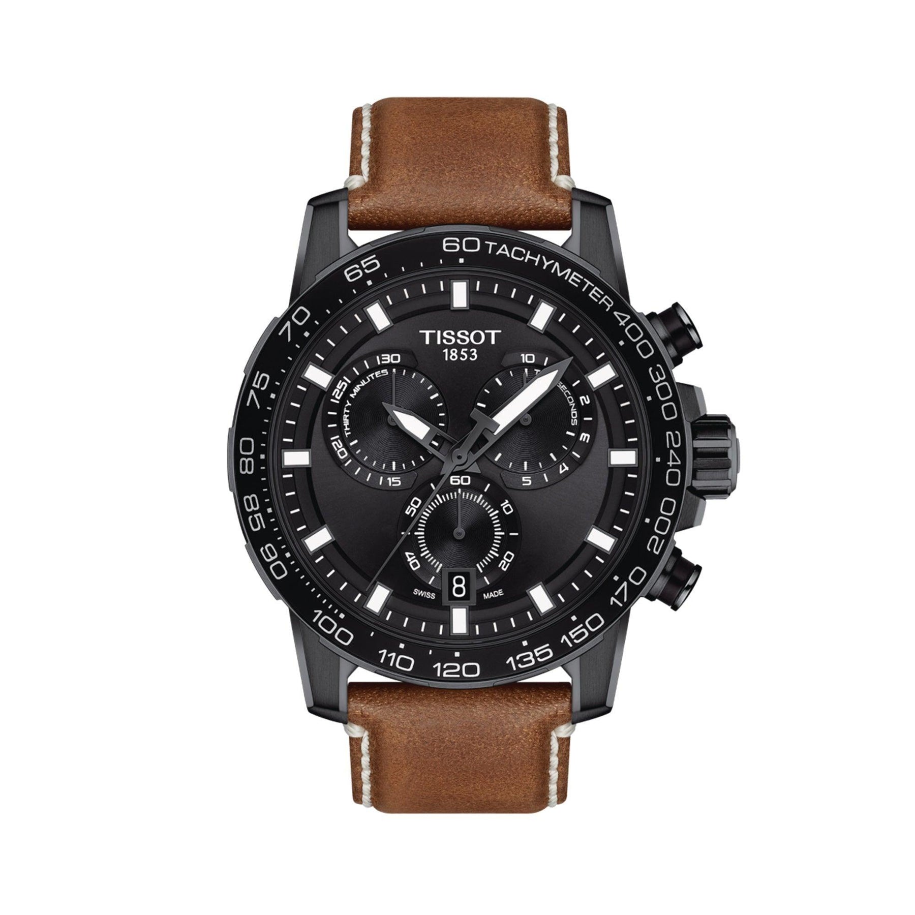 Tissot Men's T-Sport Black and Steel Quartz Chronograph Sport Watch Black Dial - Wallace Bishop