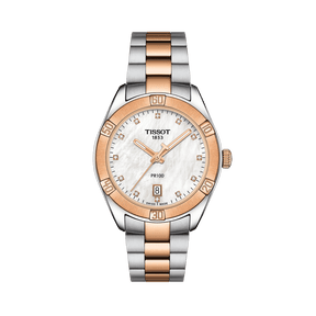 Tissot PR 100 Sport Chic Women's 36mm Stainless Steel & Rose Quartz IP T101.910.22.116.00 - Wallace Bishop