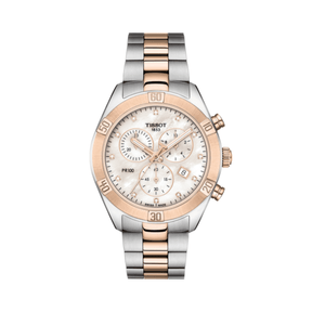 Tissot PR 100 Women's 38mm Stainless Steel & Rose Plated Quartz Chronograph Watch T101.917.22.116.00 - Wallace Bishop