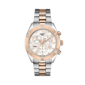 Tissot PR 100 Women's 38mm Stainless Steel & Rose Plated Quartz Chronograph Watch T101.917.22.116.00 - Wallace Bishop
