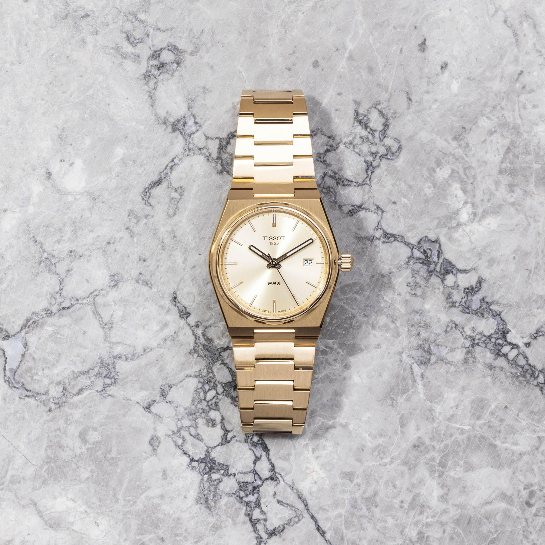 Tissot PRX Women's 35mm Gold PVD Quartz Watch T137.210.33.021.00 - Wallace Bishop