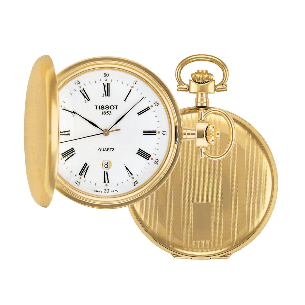 Tissot Savonette Quartz Dial Pocket Watch T83.4.553.13 - Wallace Bishop