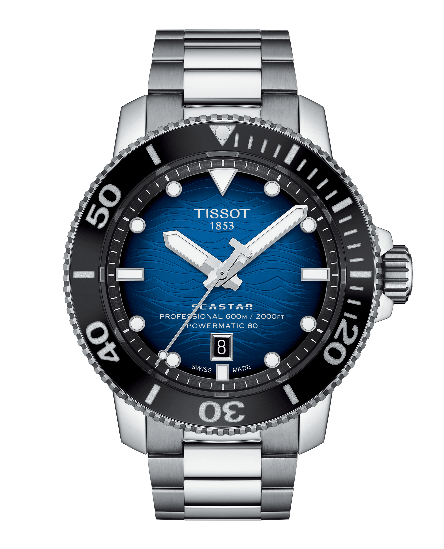 Tissot Seastar Men's 46mm Stainless Steel Automatic Watch T120.607.11.041.01 - Wallace Bishop