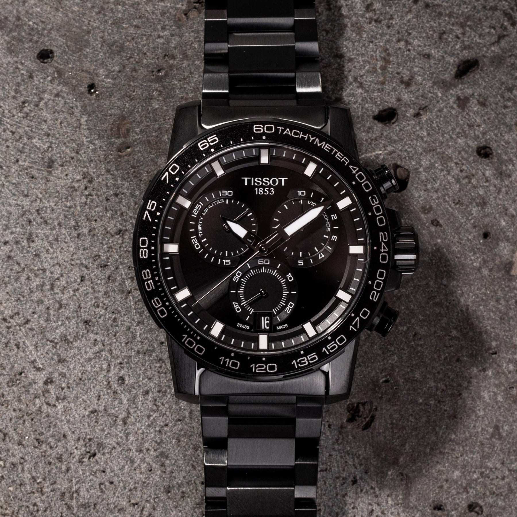Tissot T-Sport Men's 45.50mm Black and Steel Quartz Chronograph Watch T125.617.33.051.00 - Wallace Bishop