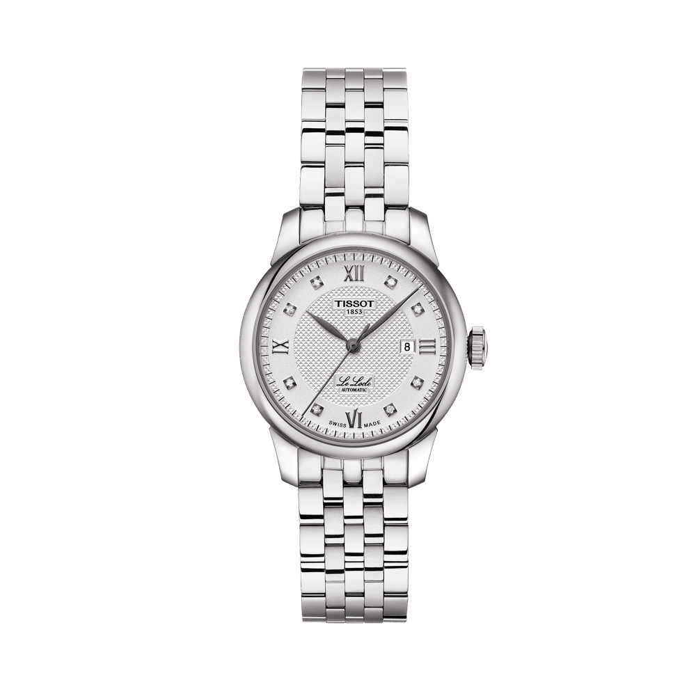 Tissot Women's Stainless Steel Automatic Dress Watch Silver Diamond Dial T006.207.11.036.00 - Wallace Bishop