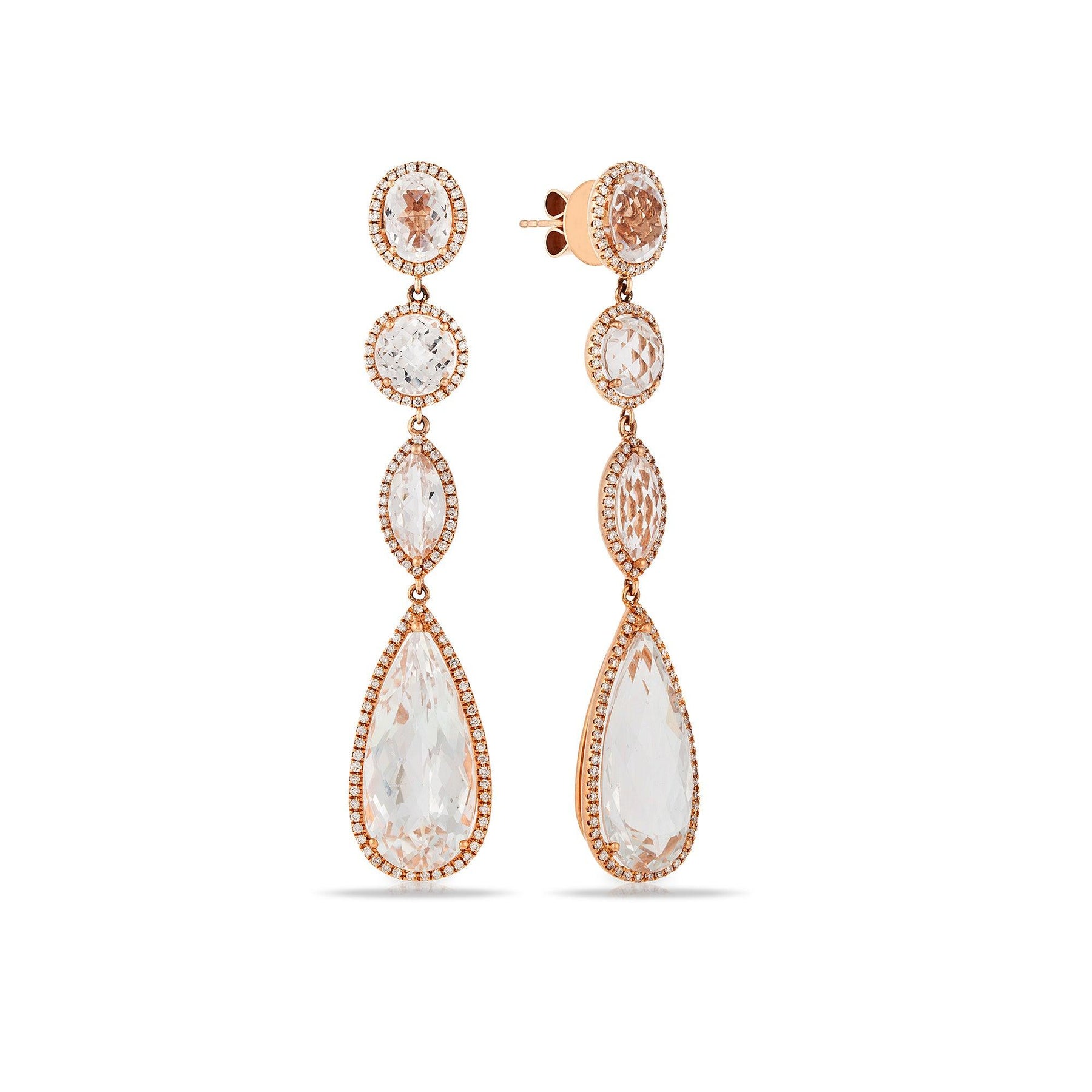 Topaz Drop Earrings in 18ct Rose Gold - Wallace Bishop