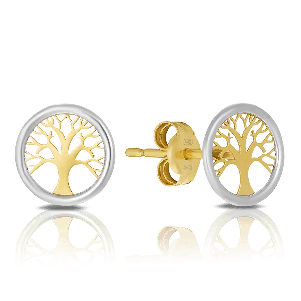 Tree of Life Earrings in 9ct Yellow Gold - Wallace Bishop