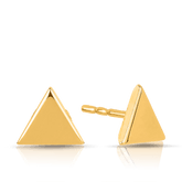 Triangle Stud Earrings in 9ct Yellow Gold - Wallace Bishop