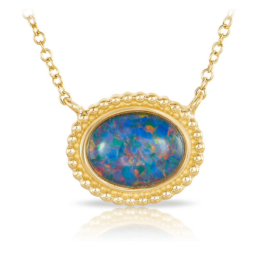 Triplet Opal Necklace in 9ct Yellow Gold - Wallace Bishop