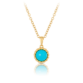 Turquoise Pendant in 9ct Yellow Gold - Wallace Bishop