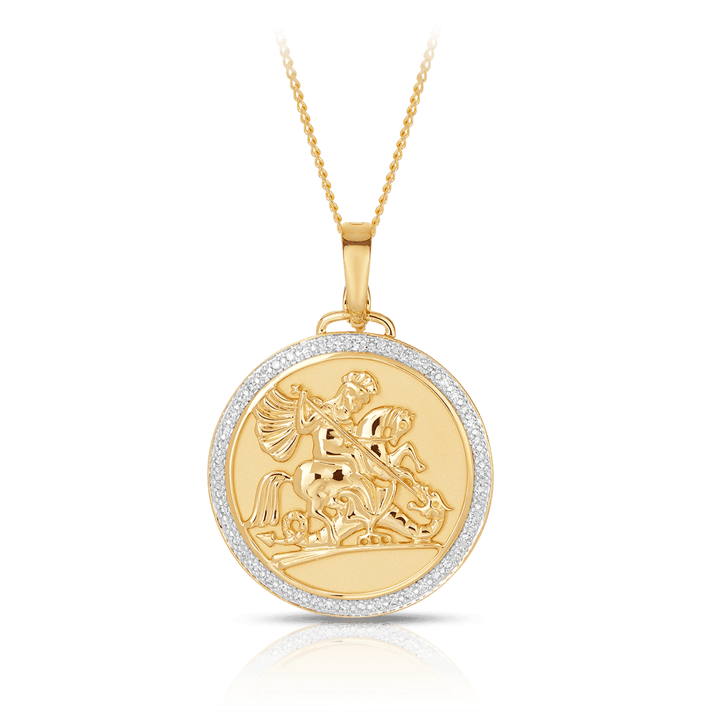 Gold medallion 2025 pendant necklace