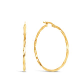 Twist Hoop Earrings in 9ct Yellow Gold - Wallace Bishop