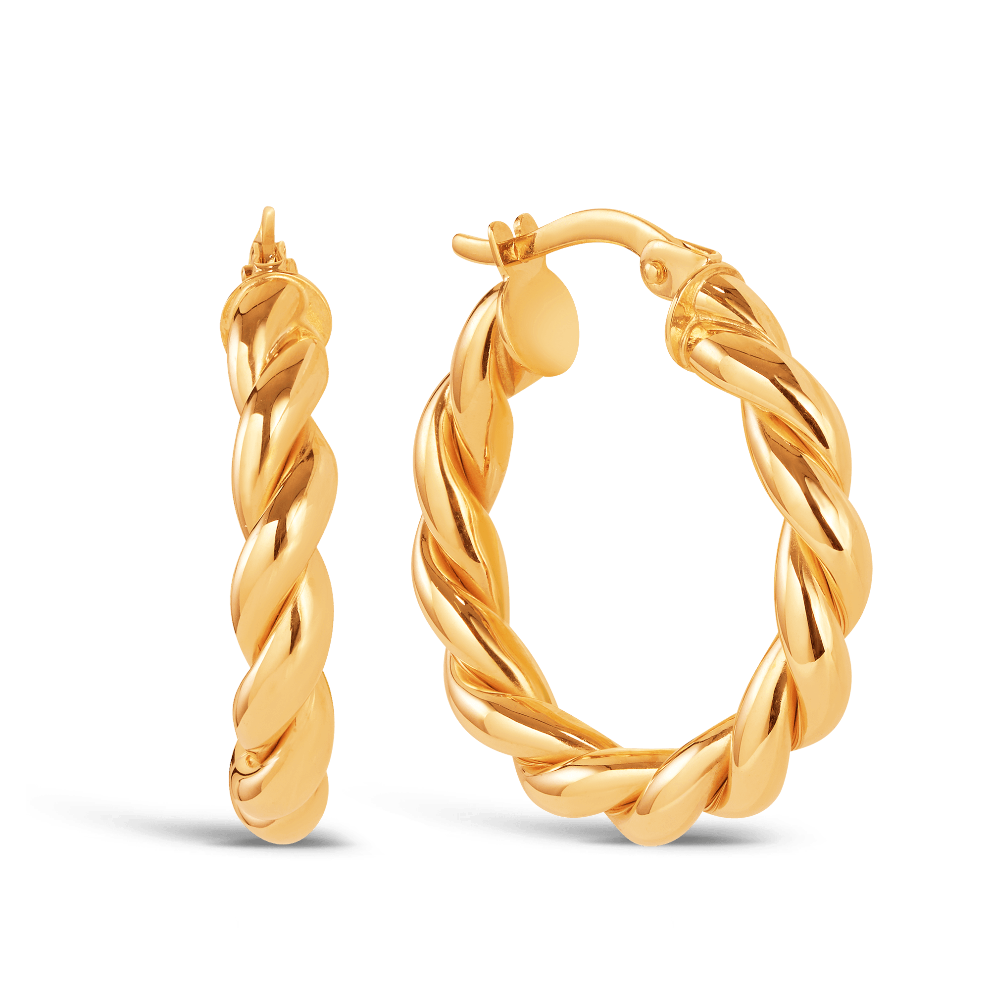 Twist Huggie Earrings in 9ct Yellow Gold - Wallace Bishop