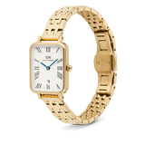 Daniel Wellington QuadroRoman Numerals Date 5-link Gold