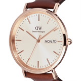 Daniel Wellington Classic Day Display St Mawes Rose Gold Champagne Watch