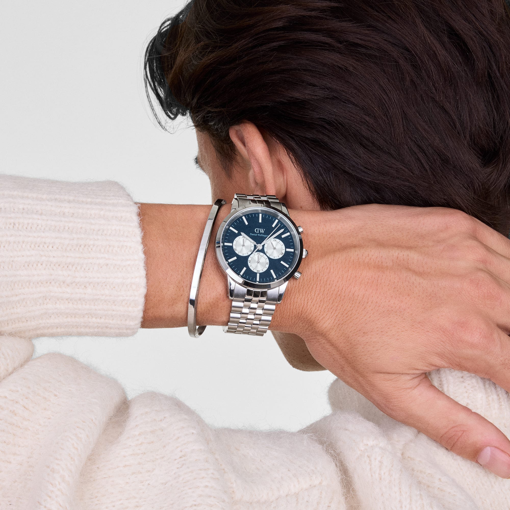 Daniel Wellington Iconic Chronograph Arch 5-Link Arctic Panda