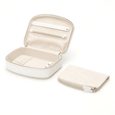 WOLF Blossom White Leather Flower Travel Case - Wallace Bishop