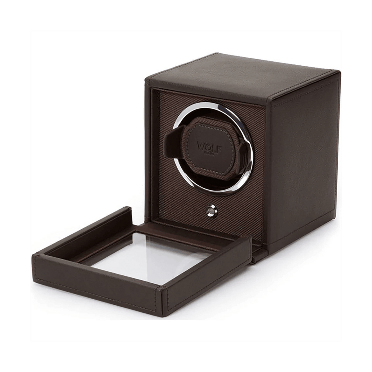 Wolf Men's Leather Cub Watch Winder With Cover 461106 - Wallace Bishop