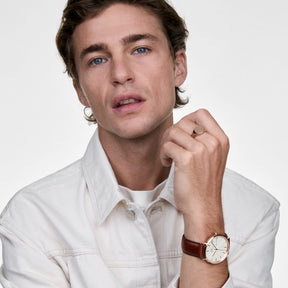 Daniel Wellington Classic Day Display St Mawes Rose Gold Champagne Watch