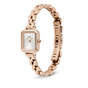 Daniel Wellington Quadro Mini Arch 3-link White Sunray Rose Gold