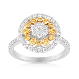 Yellow Diamond Ring in 18ct Yellow and White Gold - Wallace Bishop