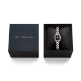 Daniel Wellington Quadro Mini Arch 3-link Onyx Sunray Silver