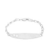 10cm Newborn/Baby ID Heart Bracelet in Sterling Silver - Wallace Bishop