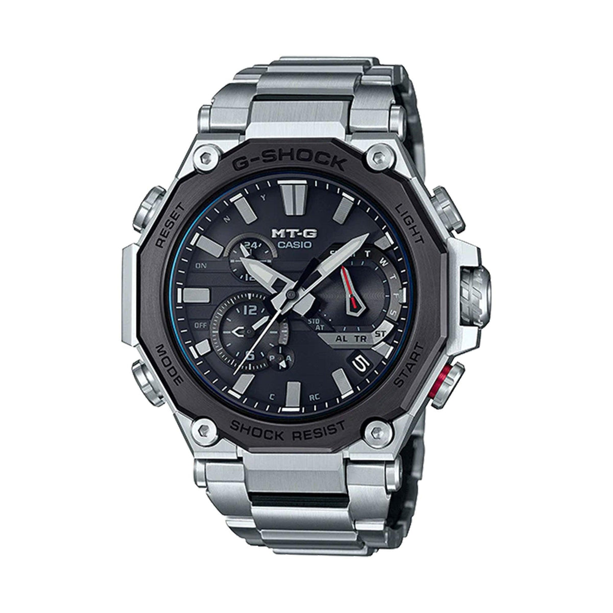Casio G-Shock-Premium Men's 55mm Stainless Steel Bluetooth Chronograph Watch MTGB2000D-1A - Wallace Bishop