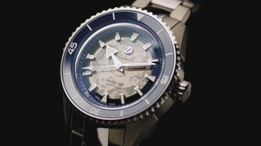 Rado Captain Cook Men's 43mm High-Tech Ceramic Blue & Grey Skeleton Automatic Watch R32128202