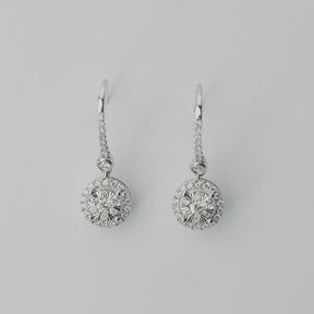 Diamond Drop Earrings in 9ct White Gold TGW 0.41ct