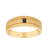 Men's Sapphire Ring in 9ct Yellow Gold - Wallace Bishop