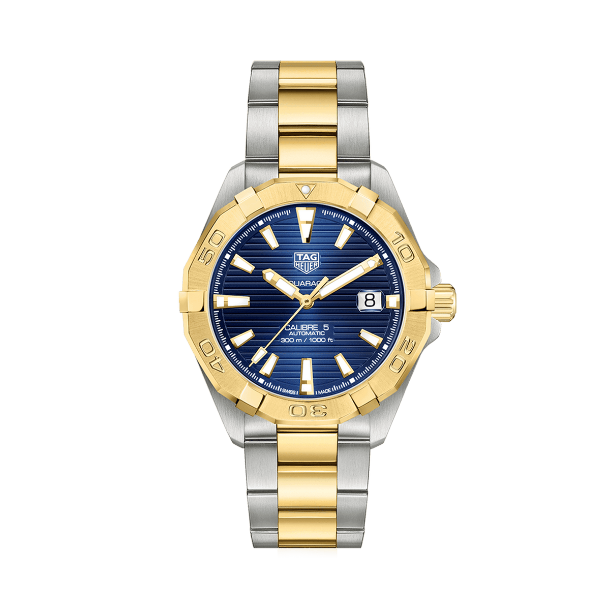 TAG Heuer Aquaracer Men's 41mm Stainless Steel & Yellow IP Two-Tone Automatic Watch WBD2120.BB0930 - Wallace Bishop