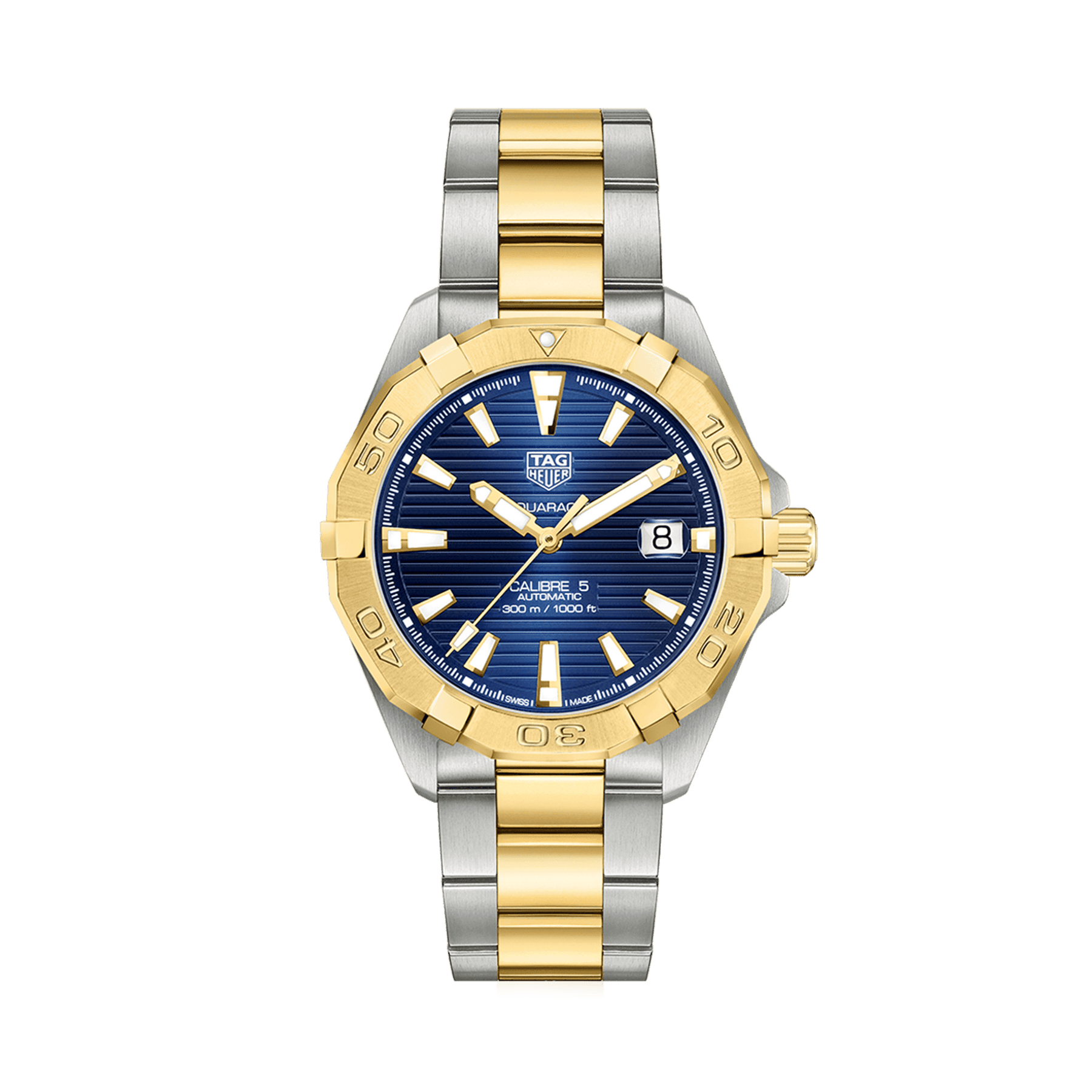 TAG Heuer Aquaracer Men s 41mm Stainless Steel Yellow IP Two Tone Automatic Watch WBD2120.BB0930