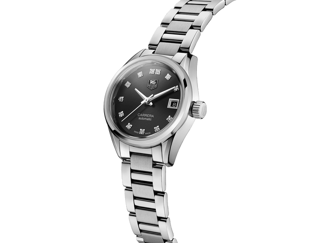 TAG Heuer Carrera Women's 28mm Stainless Steel Automatic Watch WAR2413.BA0776 - Wallace Bishop