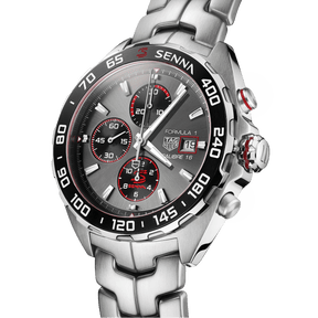 TAG Heuer Formula 1 X SENNA Special Edition Men's 44mm Stainless Steel Cal.16 Automatic Chronograph Watch CAZ201D.BA0633 - Wallace Bishop